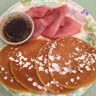 Pancakes with ham