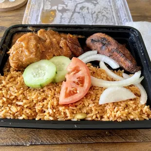 Jollof Rice &amp; Chicken Breast with Gravy