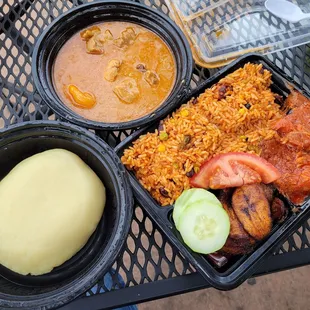Fufu &amp; Peanut Butter Soup (4 stars) and Jollof  Rice (4.5 stars)