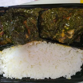 Palava Sauce with Rice