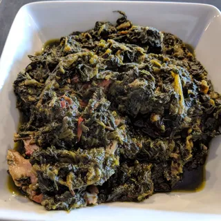 Potato Greens with Rice