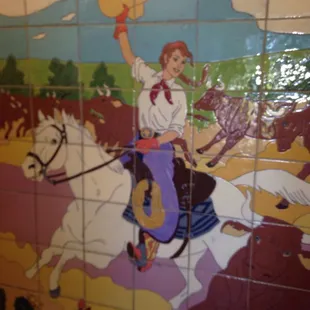 A real Texas cowgirl and quite the mosaic.