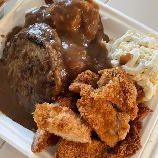 a tray of food