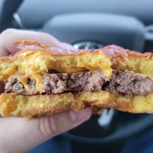 Plain cheeseburger. Not cooked medium like I asked, but still tasty.