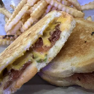 Make your grilled cheese your own....add a wing sauce to it, with bacon, jalapeños, etc....