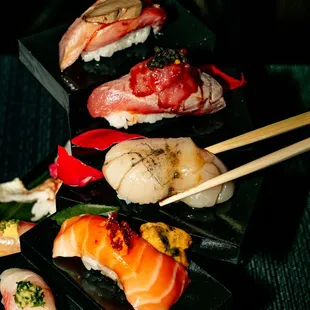 A Symphony of Flavors: Experience our meticulously plated Omakase course, a true testament to culinary excellence. #OmakaseNewOrleans