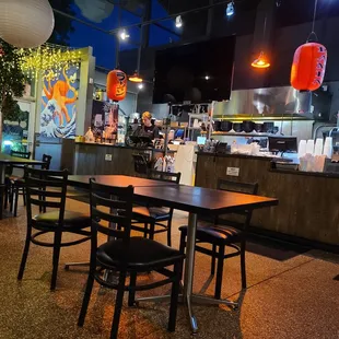 the interior of the restaurant