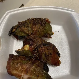 The brisket stuffed jalapeños were awesome