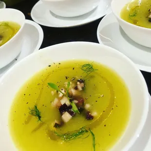 Honeydew Gazpacho w/ Fennel &amp; Olive