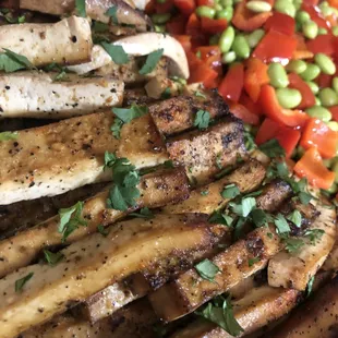 Catering: Herb baked tofu w/ Red pepper &amp; Edamame