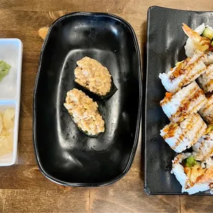 Natto Nigiri &amp; Tempura Maki Mono