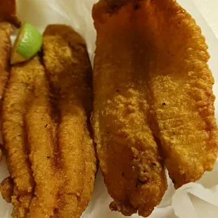 a close up of a fried chicken