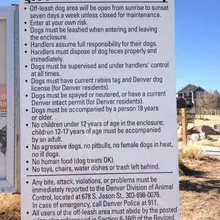 The rules of the park