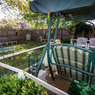 A Resident&apos;s duplex backyard (photo by written permission to publish)