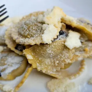 Wild mushroom ravioli