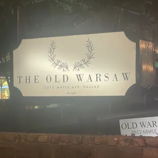 the old war's bar sign