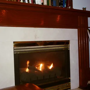 Roaring fire place