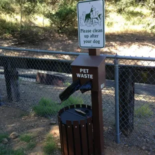 Dog waste bags and trash