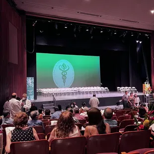 Prior to the start of the white coat ceremony.