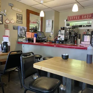 the interior of the restaurant