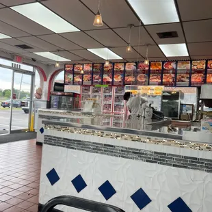 the inside of the restaurant