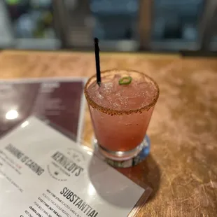 Spicy watermelon margarita is amazing!