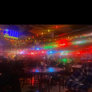 the interior of the pub