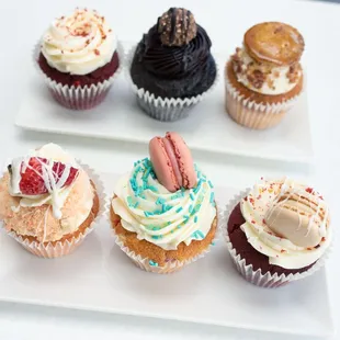 a variety of cupcakes