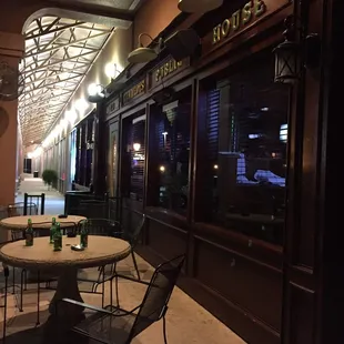 Outside patio area. Smoking permitted.