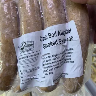 New product! Alligator smoked sausage! Gotta try this!