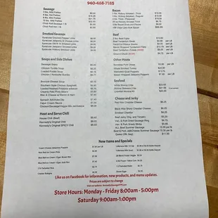 Price list