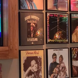 Albums all over the walls