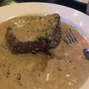 Filet in a cognac sauce