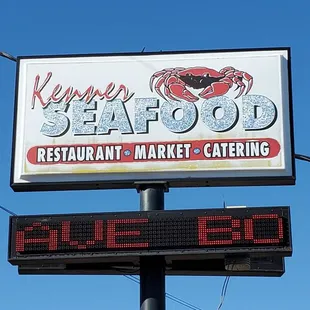 Sign outside