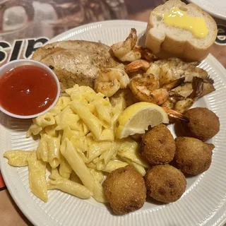 Redfish and Shrimp Plate