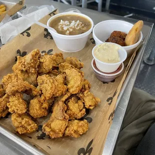 Fried oysters &amp; gumbo
