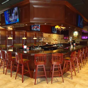 the bar and seating area