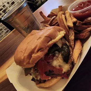 Pic is his take on the classic Weirton's own French Burger, it's a double smashburger French Boye'  You won't be disappointed.
