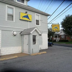 the front of the building