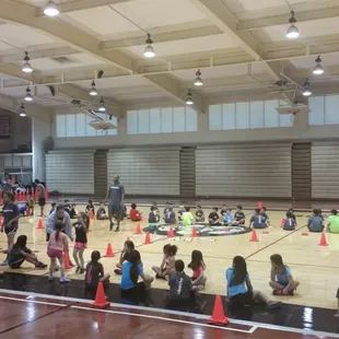 Group work at the end of the session with Coach Kenny.