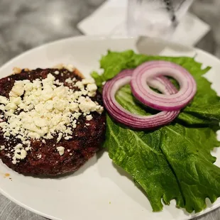 Black &amp; Blue burger (no Tomato)