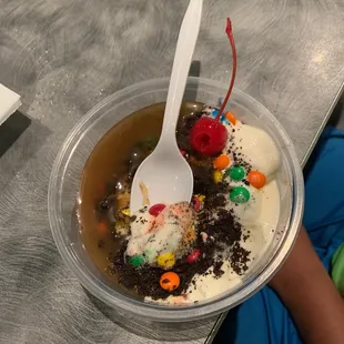 Ice cream sundae- kids menu