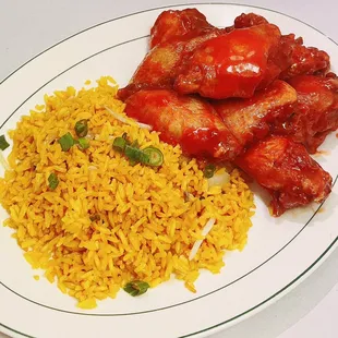 10 Buffalo Wings w.fried rice