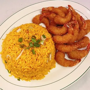 Fried baby shrimp w. Fried rice