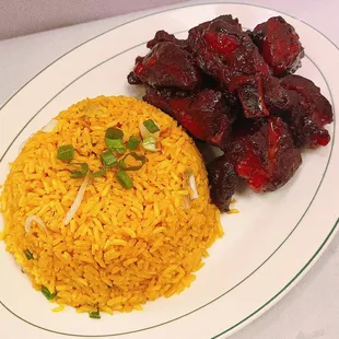 Spare Ribs Tips with Fried Rice