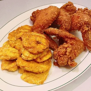 4 wing w.Fried banana