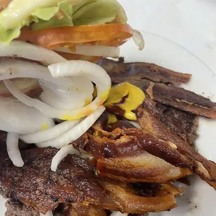 Bacon cheese burger loads of bacon