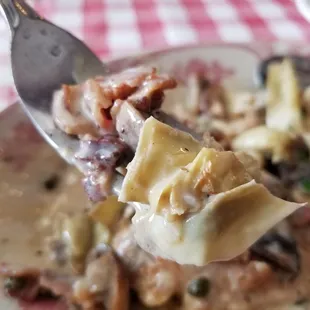 a fork full of pasta