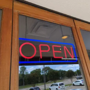 open sign