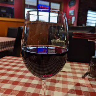 Good pour on the vino